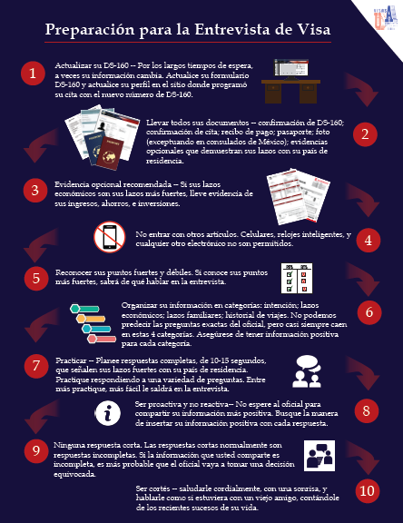 Consejos para entrevistas de visa 1 consejos para entrevistas de visa